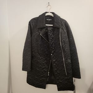 Karl Lagerfeld black quilted coat size S